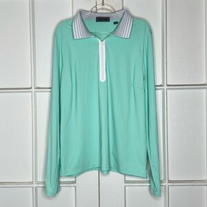 G/Fore Silky Tech Nylon Quarter Zip Polo